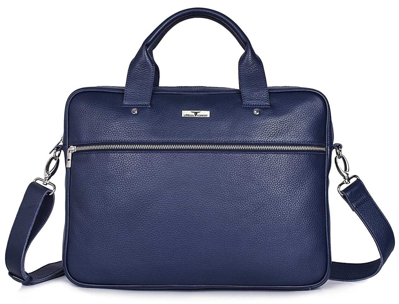 Laptop Bag - Xander, the Dark Blue Leather Laptop Bag - Dolphin Leathers